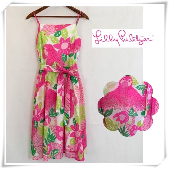 Lilly Pulitzer Dresses & Skirts - Vintage Lilly Pulitzer Pink Bird Summer Dress